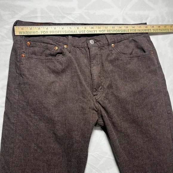 Levi's 505 Men’s pants Brown size 36X32 soft comfortable - Picture 3 of 14